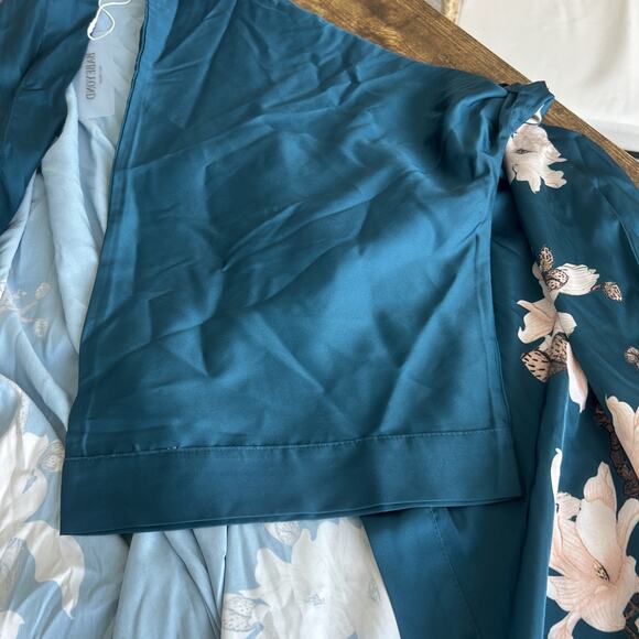 BABEYOND Kimono Robe Cover up with Box Long Floral Satin Sleepwear Silky Bathrob - Picture 13 of 16